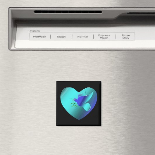 Blauwe duif van het hemelhart magneet (Insitu (Vaatwasser))