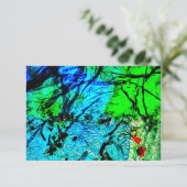 Blauwe duisternis abstracte uitnodiging,Abstract b Kaart (Staand voorkant)