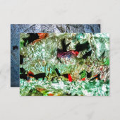 Blauwe duisternis abstracte uitnodiging, Abstract Kaart (Voorkant / Achterkant)