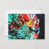 Blauwe duisternis abstracte uitnodiging, Abstract  Kaart (Voorkant)