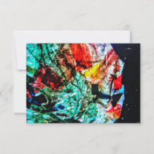 Blauwe duisternis abstracte uitnodiging, Abstract