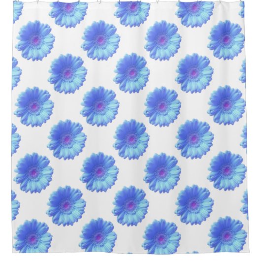 Blauwe duitvis douchegordijn (Voorkant)