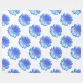 Blauwe duitvis fleece deken (Voorkant (Horizontaal))