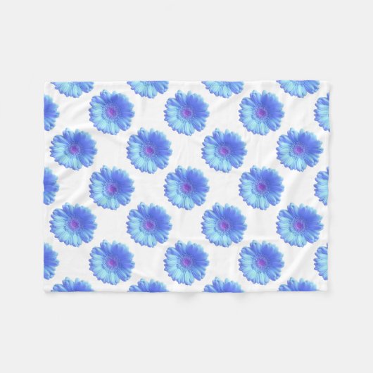 Blauwe duitvis fleece deken (Voorkant (Horizontaal))