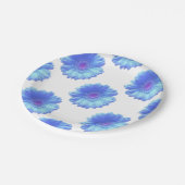 Blauwe duitvis papieren bordje (Gekanteld)
