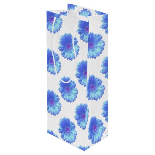 Blauwe duitvis wijn cadeautas (Achterkant Gekanteld)