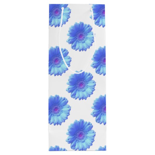 Blauwe duitvis wijn cadeautas (Achterkant)