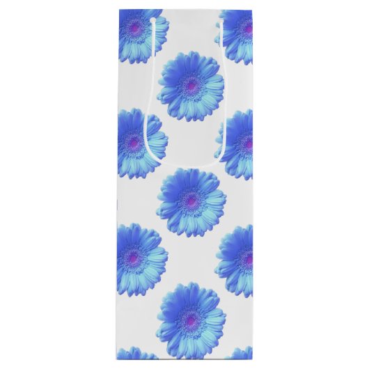 Blauwe duitvis wijn cadeautas (Voorkant)