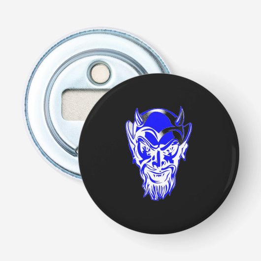 Blauwe duivels button flesopener (Voorkant)