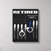 Blauwe dunne lijngrunge canvas afdrukken (Voorkant)