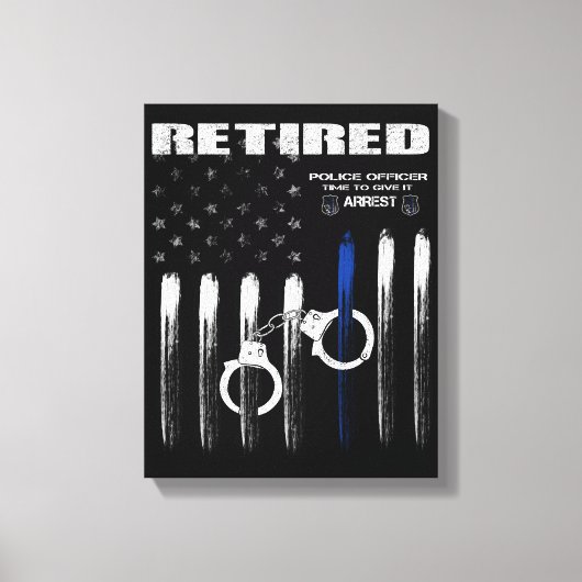 Blauwe dunne lijngrunge canvas afdrukken (Voorkant)