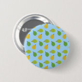 blauwe durians ronde button 5,7 cm (Voorkant /achterkant)