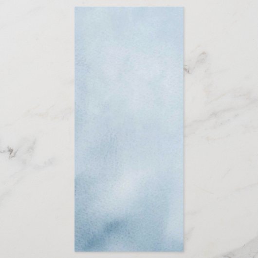 Blauwe Dusty Blue Boho Floral Menu (Achterkant)