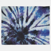 Blauwe dwarreldas kleurstof fleece deken (Voorkant (Horizontaal))
