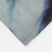Blauwe dwarreldas kleurstof fleece deken (Hoek)