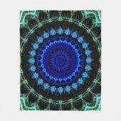 Blauwe Dwerg Mandala Fleece Deken (Voorkant)