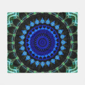 Blauwe Dwerg Mandala Fleece Deken (Voorkant (Horizontaal))