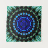 Blauwe Dwerg Mandala Wandkleed (Voorkant (horizontaal))