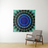Blauwe Dwerg Mandala Wandkleed (In Situ (horizontaal))