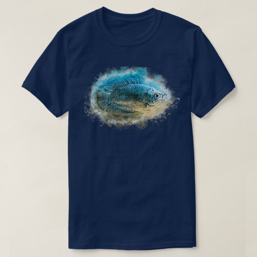 Blauwe dwergggourami Colisa lalia T-shirt (Design voorkant)