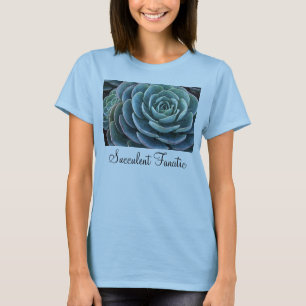 Blauwe echeveria dames T-shirt