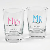 Blauwe echtgenoot bruidegom Mr Wedding Jubileum Shot Glas