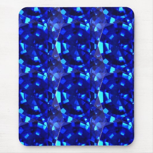 blauwe edelsteen muismat (Voorkant)