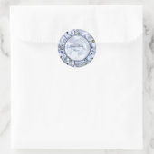 Blauwe Edelsteen Ronde Sticker (Tas)