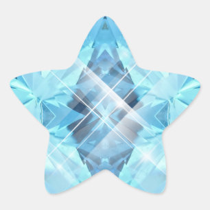 Blauwe Edelsteen Ster Sticker