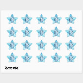 Blauwe Edelsteen Ster Sticker (Vel)