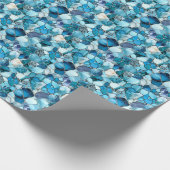 Blauwe Edelstenen  Cadeaupapier (Hoek)