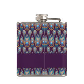 Blauwe edelstenen decoratieve afdruk heupfles (Achterkant)