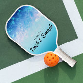 Blauwe Edelstenen Glanzende Ombre Dash & Smash Pickleball Paddle
