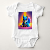 Blauwe eekhoorn eet een fruit-00000 romper (Voorkant)