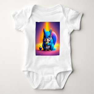 Blauwe eekhoorn eet een fruit-00000 romper