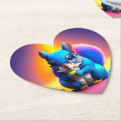 Blauwe eekhoorn eet een fruit-79577 kartonnen onderzetters (Gekanteld)