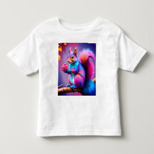 Blauwe eekhoorn eet fruit kinder shirts