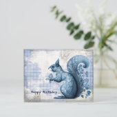Blauwe Eekhoorn Verjaardagscollage Briefkaart (Staand voorkant)
