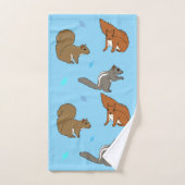 Blauwe eekhoorns bad handdoek (Handdoek)
