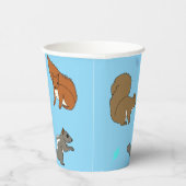 Blauwe eekhoorns papieren bekers (Rechts)