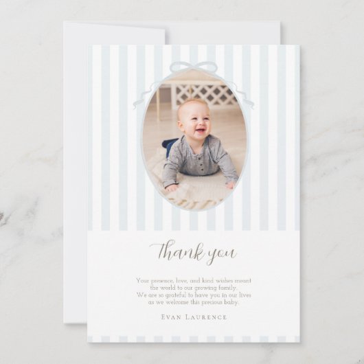 Blauwe Eén Domme Gans Foto Bedankkaart (Voorkant)