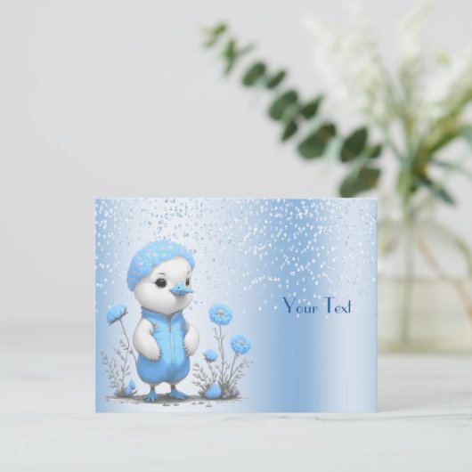 Blauwe Eend Ansichtkaart Briefkaart (Staand voorkant)