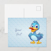 Blauwe Eend Ansichtkaart Briefkaart (Voorkant / Achterkant)