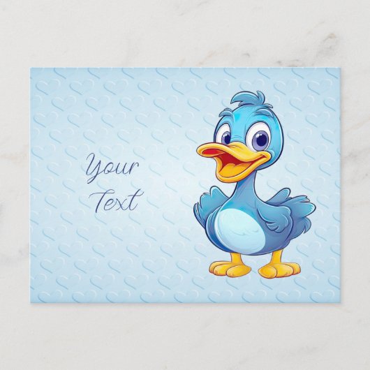 Blauwe Eend Ansichtkaart Briefkaart (Voorkant)