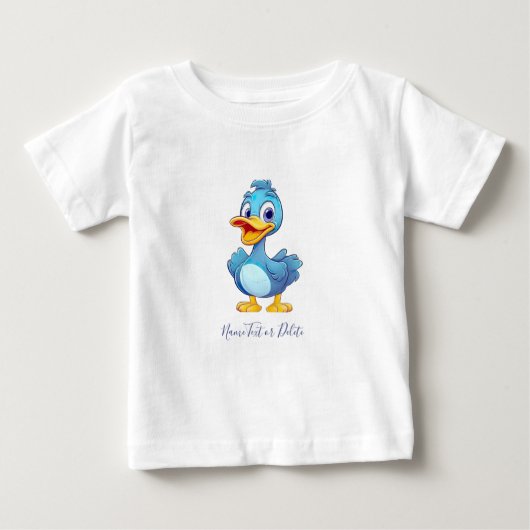 Blauwe Eend Baby T-Shirt (Voorkant)