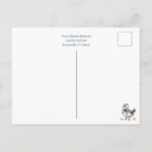 Blauwe Eend Pasen Feestdagenkaart (Achterkant)