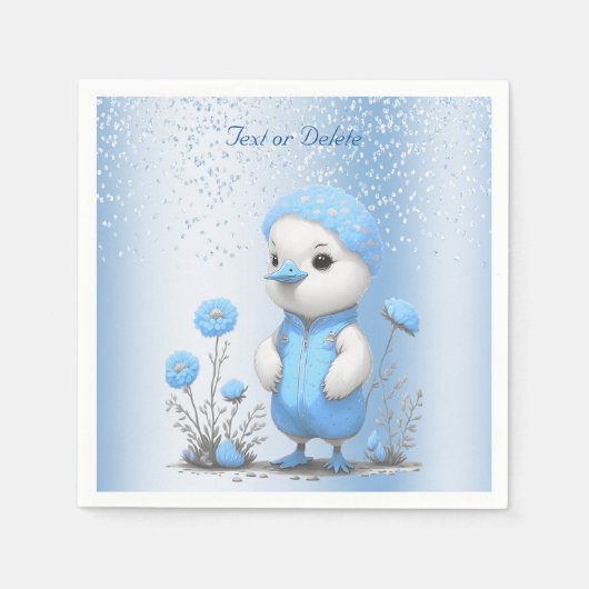 Blauwe eend servetten (Voorkant)