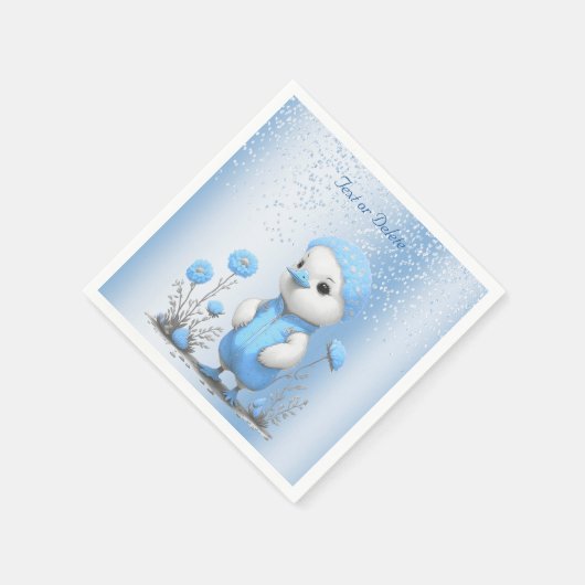 Blauwe eend servetten (Hoek)