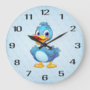 Blauwe eend wandklok