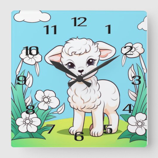 Blauwe eend wandklok (Voorkant)